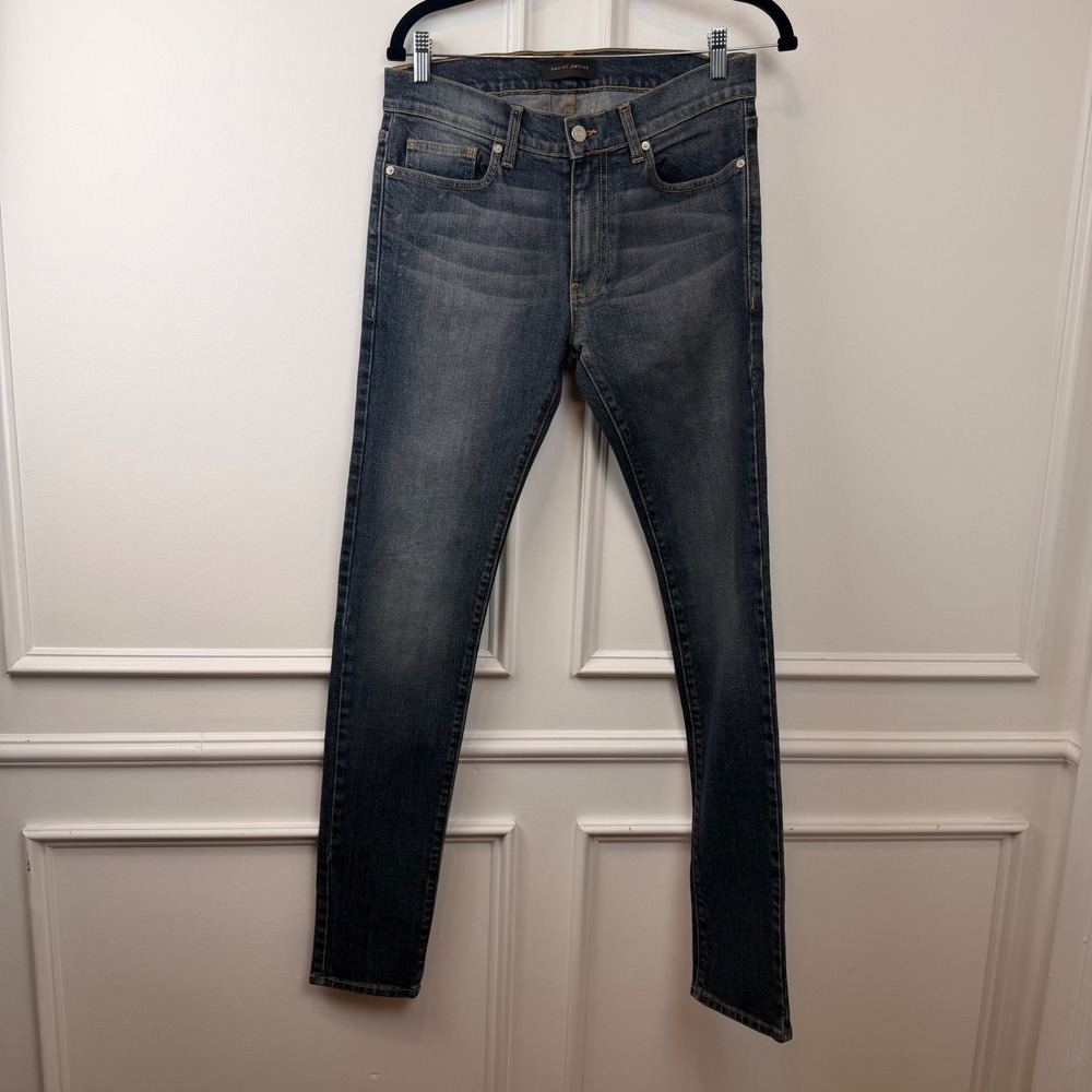 Daniel Patrick Mens Slim Fit Stretch Denim Jeans Indigo Blue Made in USA Size 31